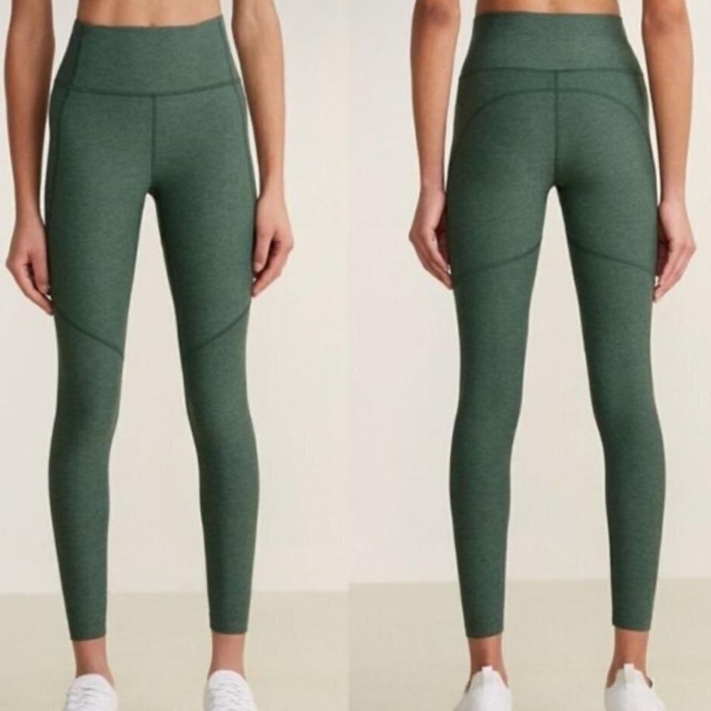 Outdoor Voices Mid Rise Compression Hunter Green Leggings